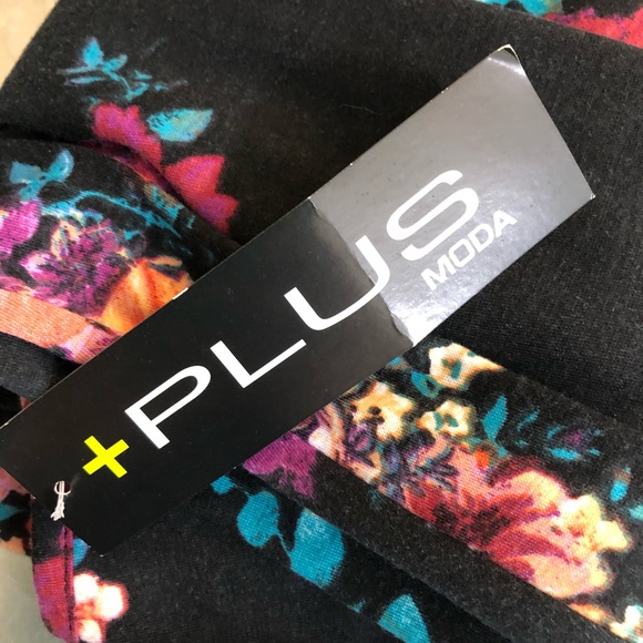 NWT Plus Moda Maxi Dress Floral Ruffle Collar 3X - Picture 9 of 9